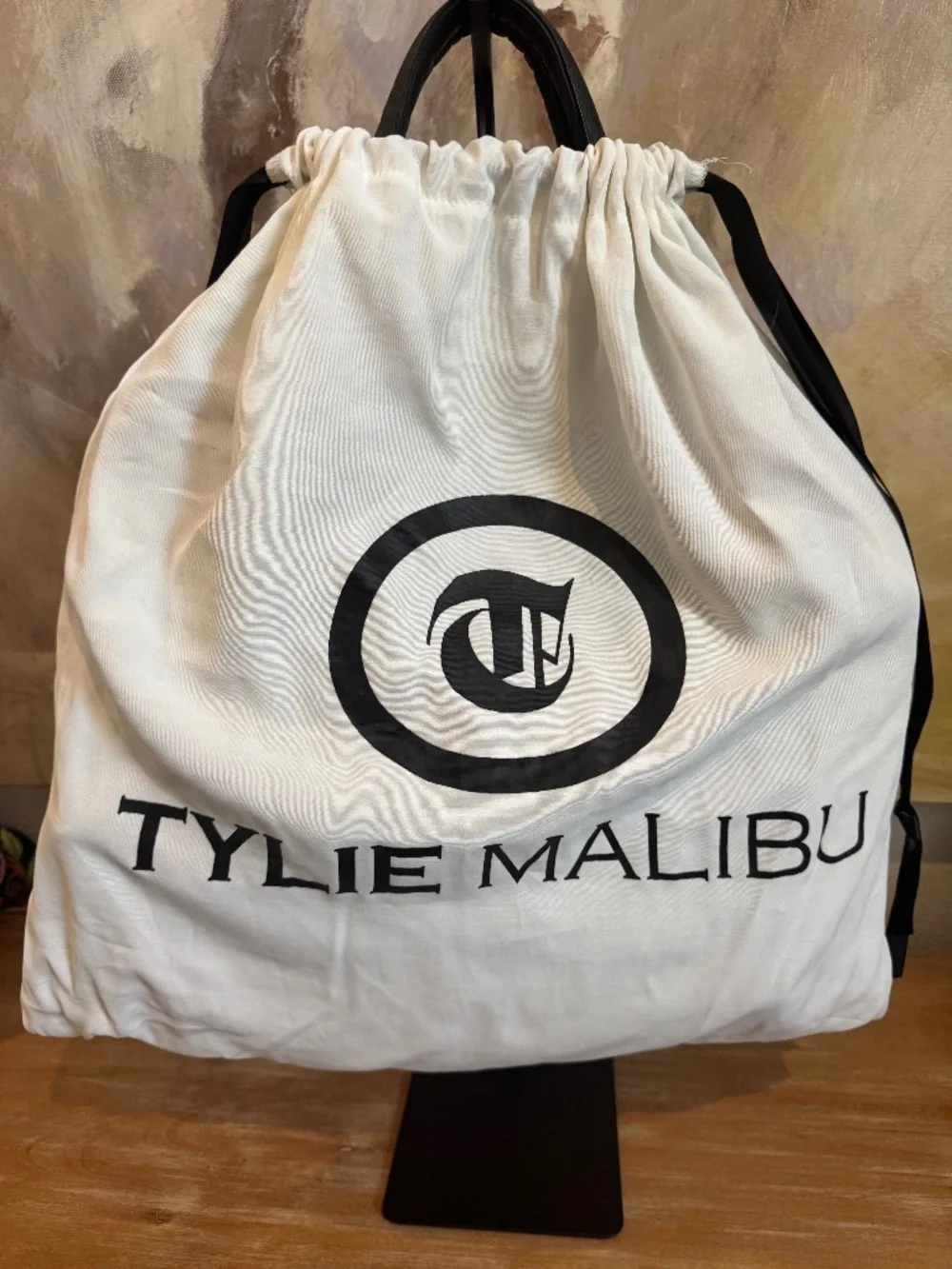 Tylie Malibu Black Pebble Leather Satchel/Tote Bag w/ Dust Bag Y2K